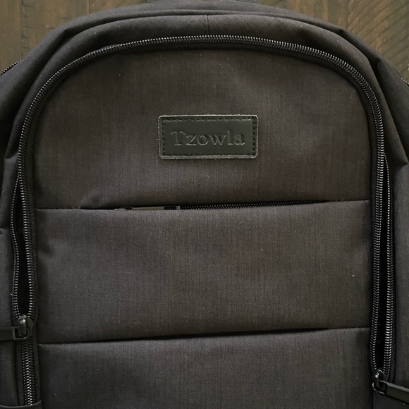 Black Unisex Backpack with combo lock security, USB charging ports, anti-theft main image 12